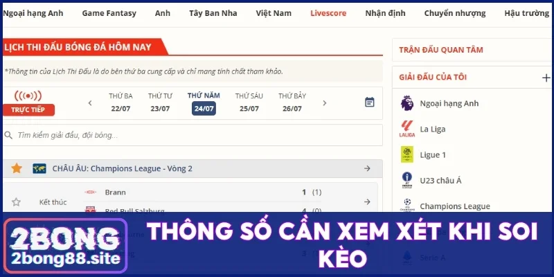Bỏ Túi Cách Bắt Kèo Đồng Banh Chắc Ăn Thắng Đậm 100% 3 Thông số cần xem xét khi soi kèo