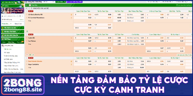 Trang chủ 30 Nhà cái 2Bong đảm bảo tỷ lệ cược cực kỳ cạnh tranh